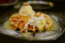 Belgian waffles, a decadant treat